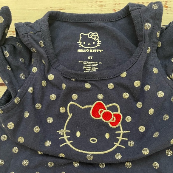 Hello Kitty Navy Blue Toddler Flare Dress 2T - Picture 2 of 3